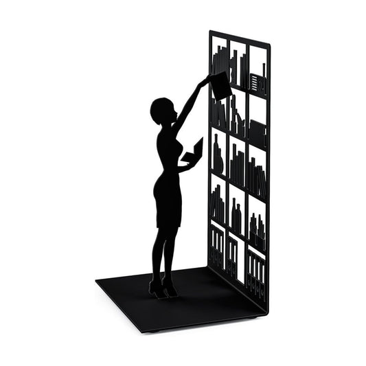 The Library Metal Bookend / Black
