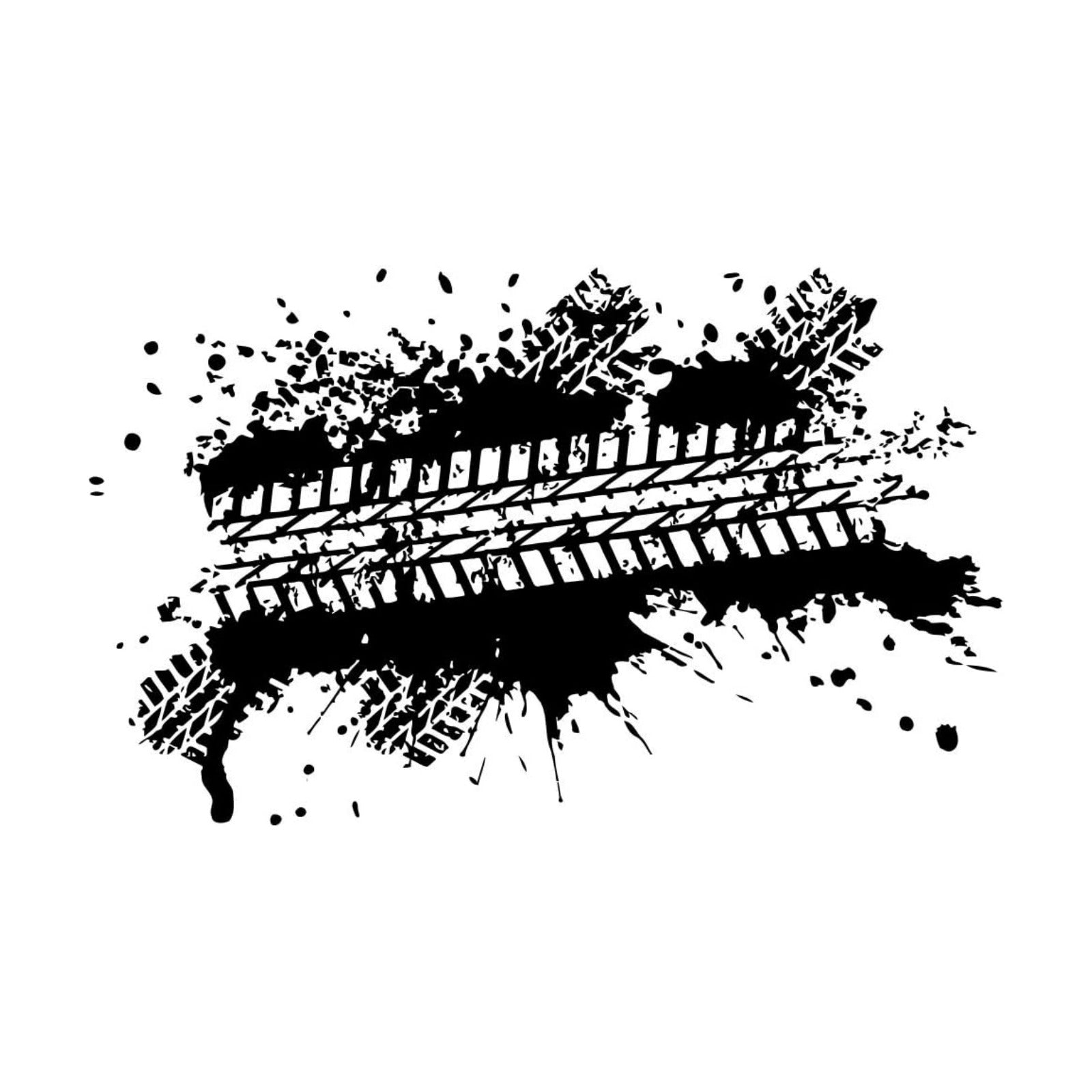 Tire Tracks Vinyl Sticker Tire Tread Stencil Automotive Wall Design Boys Room Wall Decorations