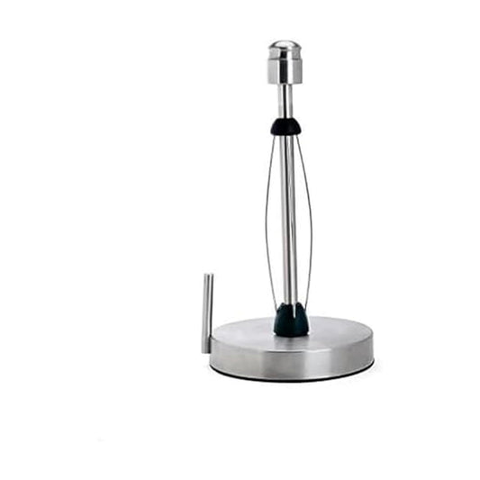 Kamenstein Paper Towel Holder Countertop with Patented Perfect Tear Technology - Brushed Stainless Steel, Weighted