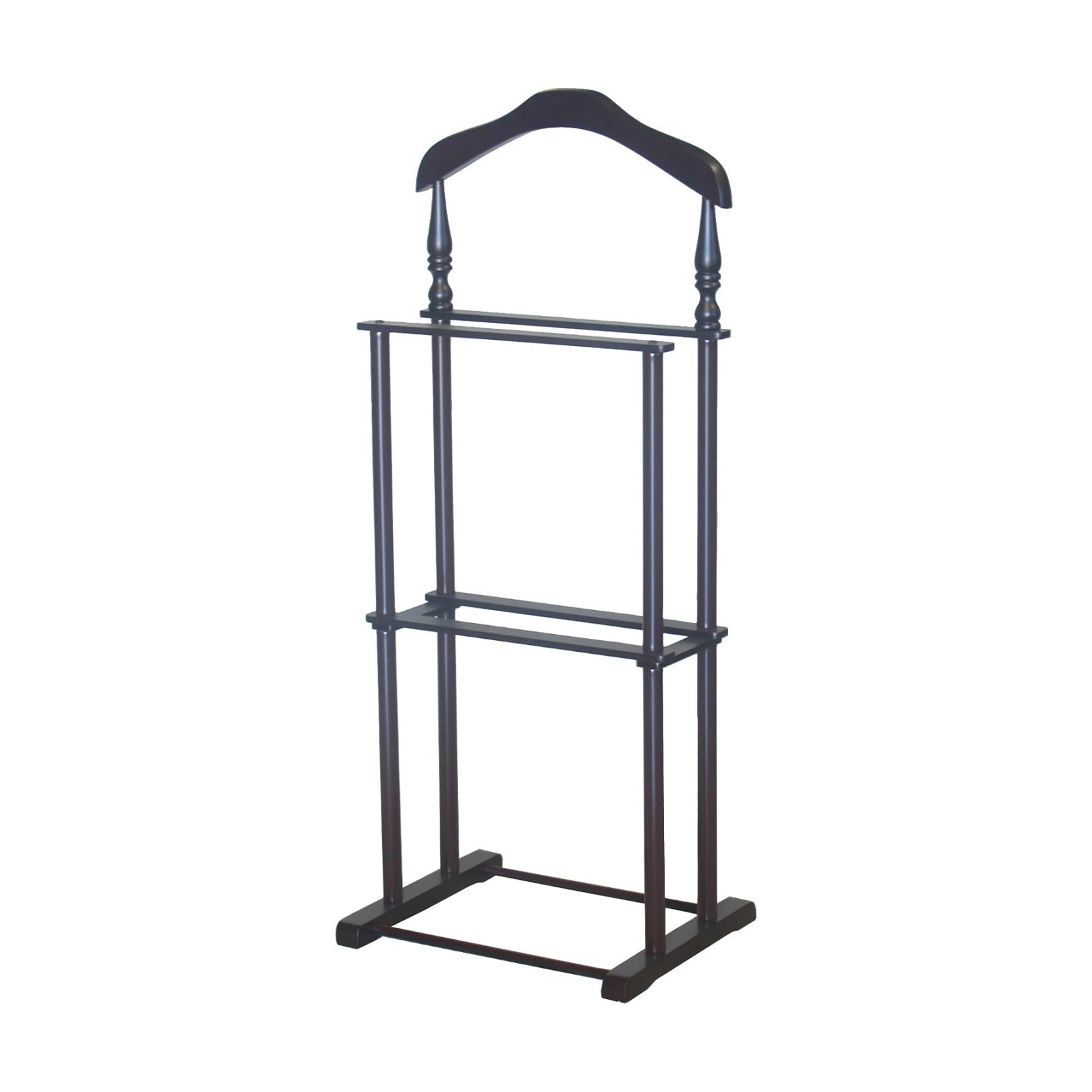 Proman Products Sakura Twin Valet with Wooden Hanger, Trouser Bar & Tie Bar, Walnut