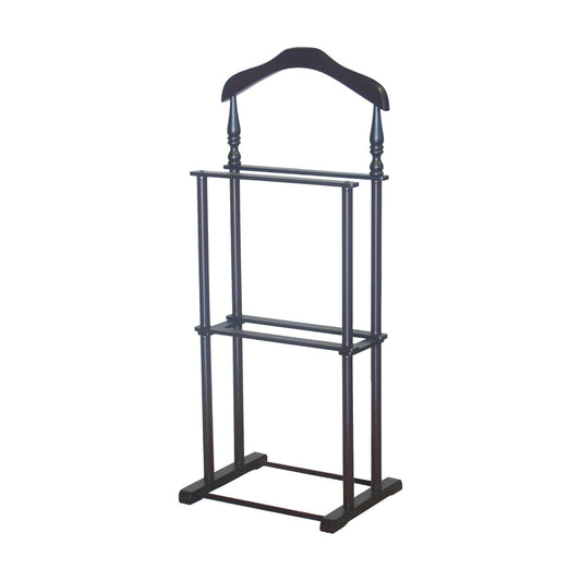 Proman Products Sakura Twin Valet with Wooden Hanger, Trouser Bar & Tie Bar, Walnut