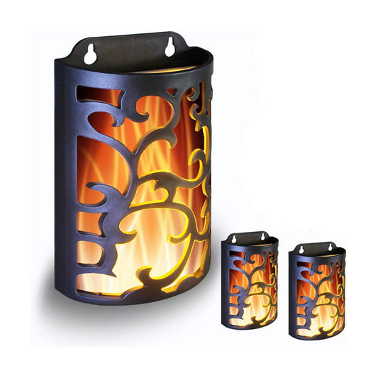 WRalwaysLX Decorative Lanterns with Timer, Candle Light Flameless Candles Indoor/Outdoor Wall Sconces,Flickering Flames