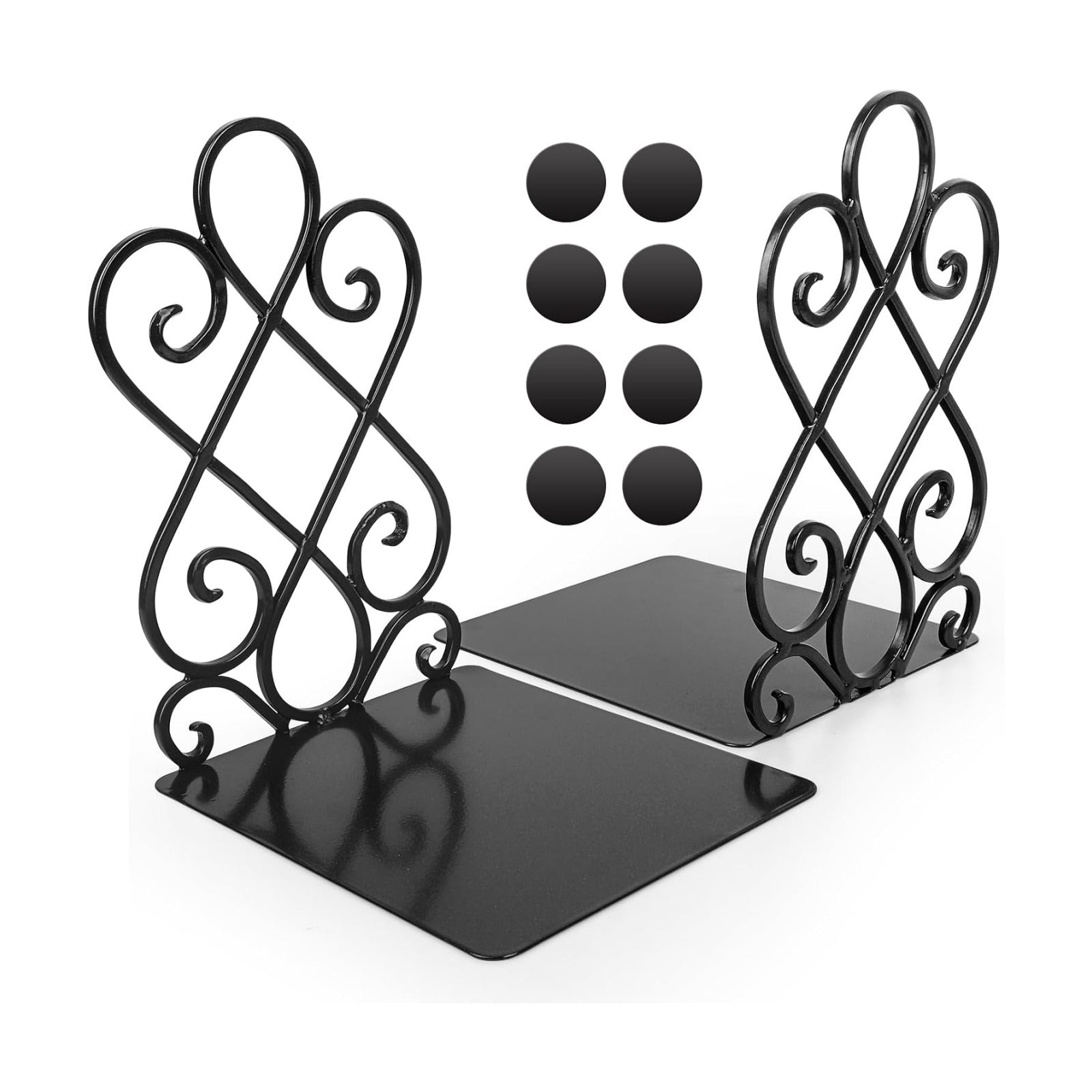 Vintage Bookends / Art Book Stand Retro Antique / Black