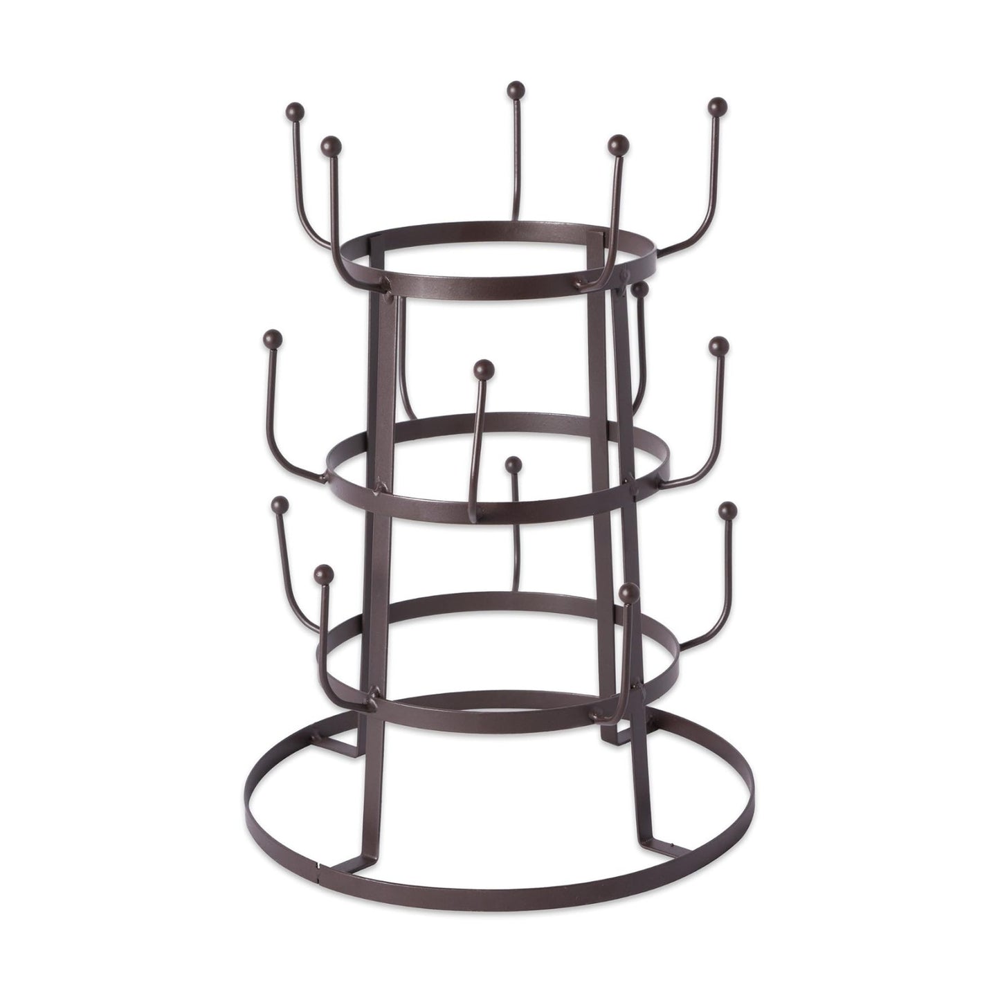 DII Metal Kitchen Storage Collection 3-Tier Mug Tree Stand, 9.5x12.75, Rustic Bronze