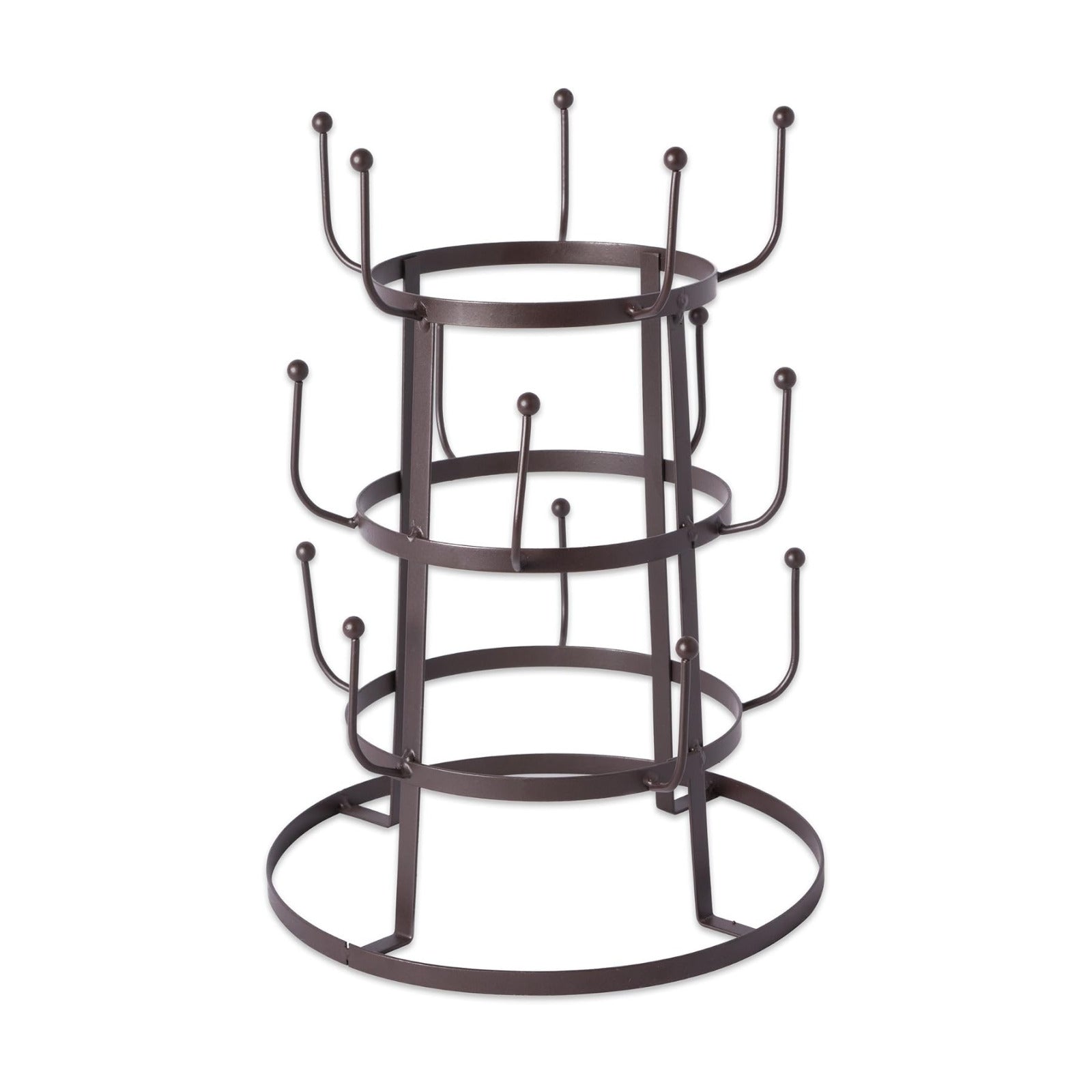 DII Metal Kitchen Storage Collection 3-Tier Mug Tree Stand, 9.5x12.75, Rustic Bronze