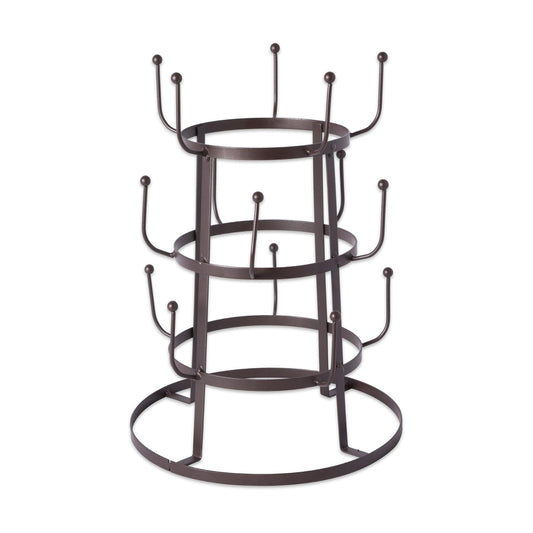 DII Metal Kitchen Storage Collection 3-Tier Mug Tree Stand, 9.5x12.75, Rustic Bronze