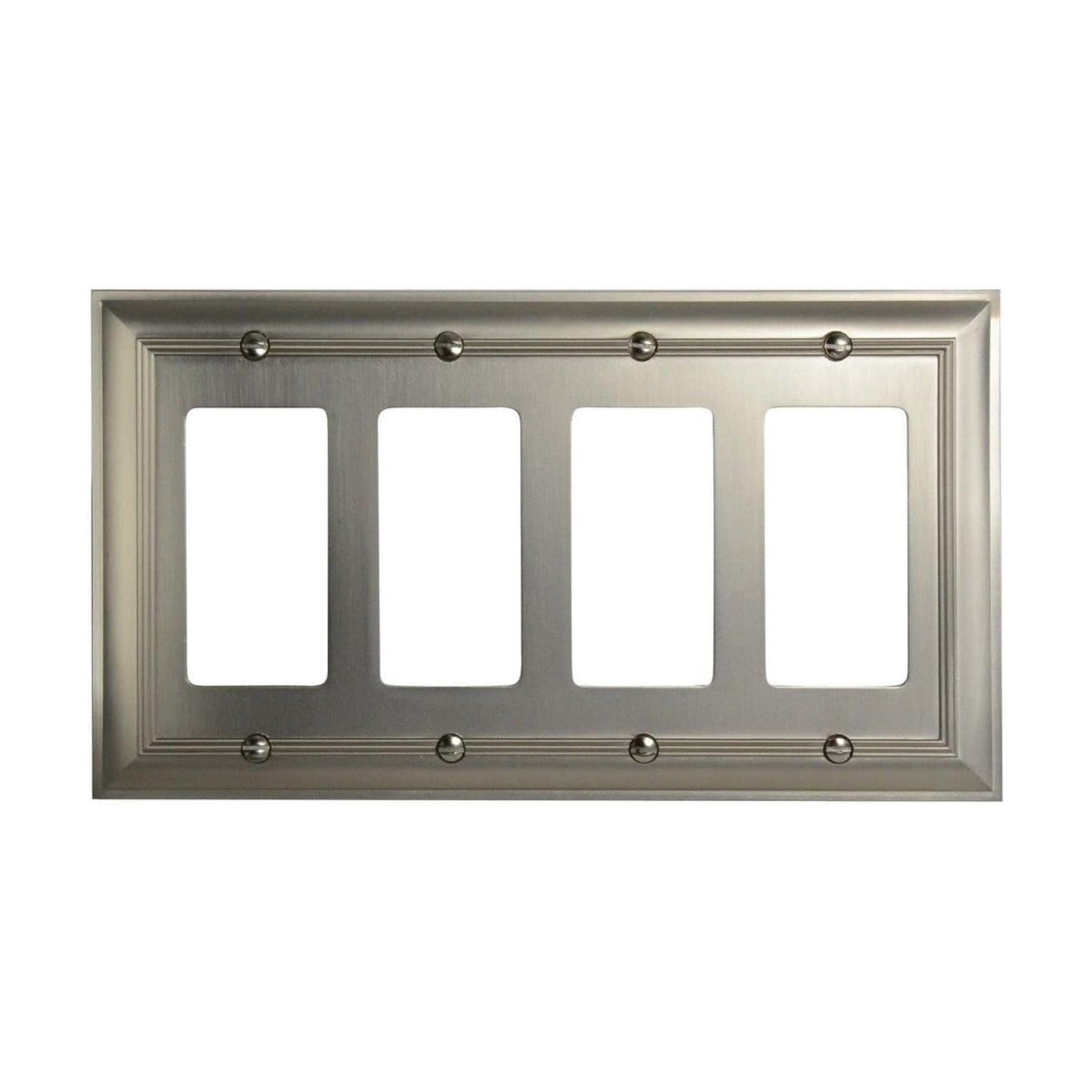 Cool Knobs and Pulls (CKP) Impressions Collection, 31201 Decorative Quad Rocker Wall Plate/Outlet Cover, Long Lasting