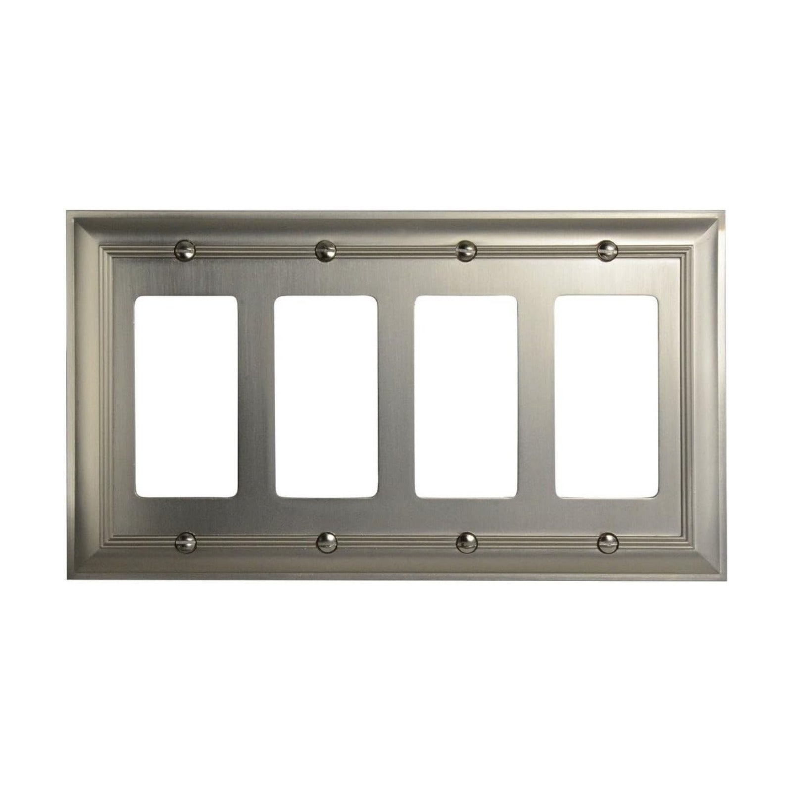 Cool Knobs and Pulls (CKP) Impressions Collection, 31201 Decorative Quad Rocker Wall Plate/Outlet Cover, Long Lasting