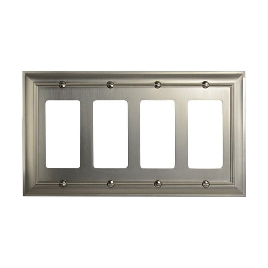 Cool Knobs and Pulls (CKP) Impressions Collection, 31201 Decorative Quad Rocker Wall Plate/Outlet Cover, Long Lasting