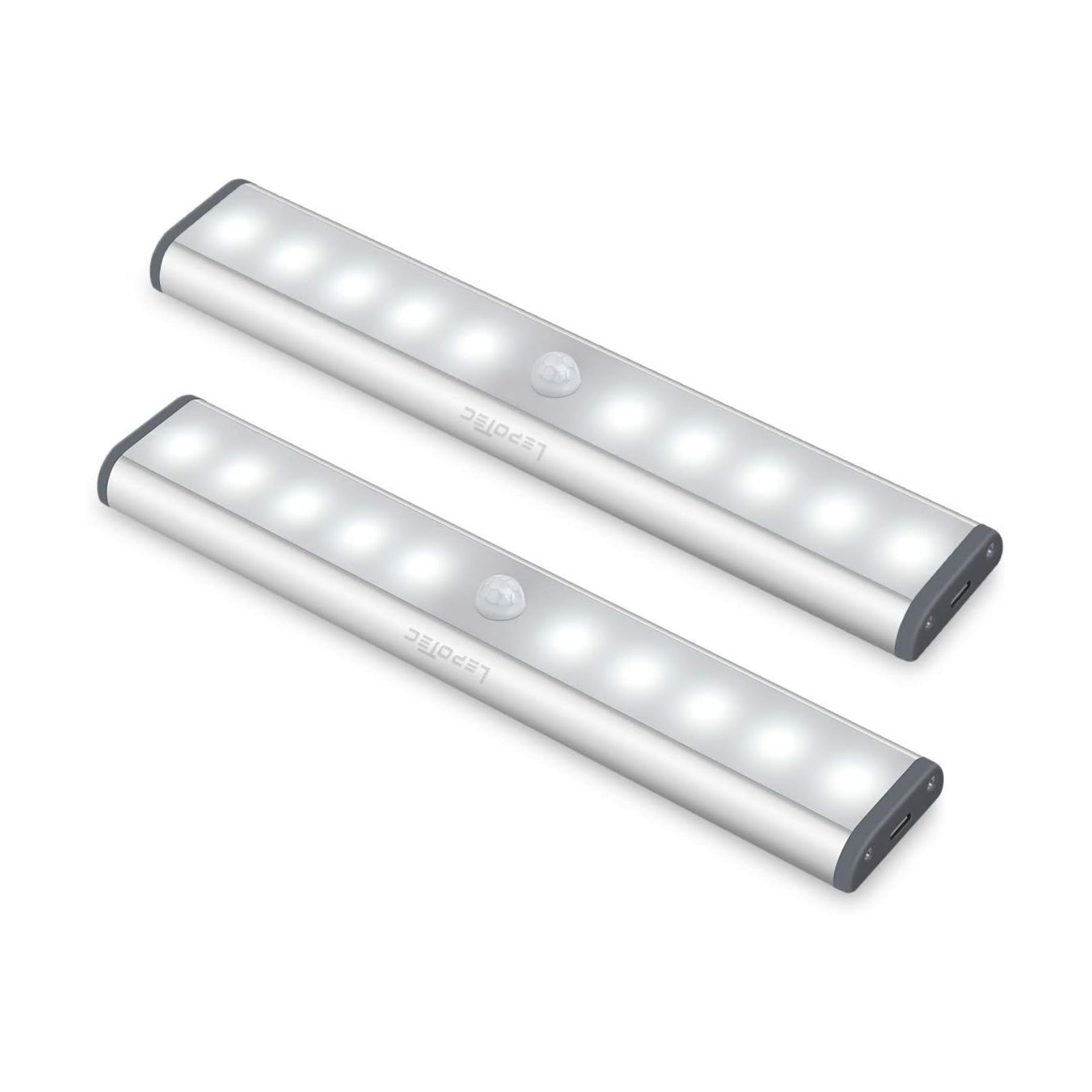 Wireless Motion Sensor Cabinet Lights 10-LED USB Rechargeable Closet Lights LED Under Cabinet Lighting for