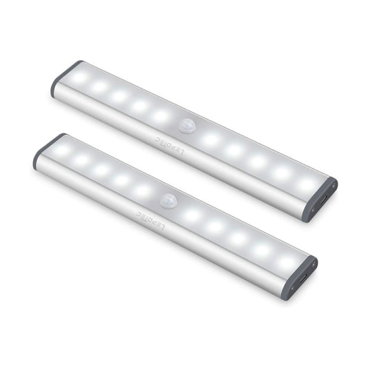 Wireless Motion Sensor Cabinet Lights 10-LED USB Rechargeable Closet Lights LED Under Cabinet Lighting for