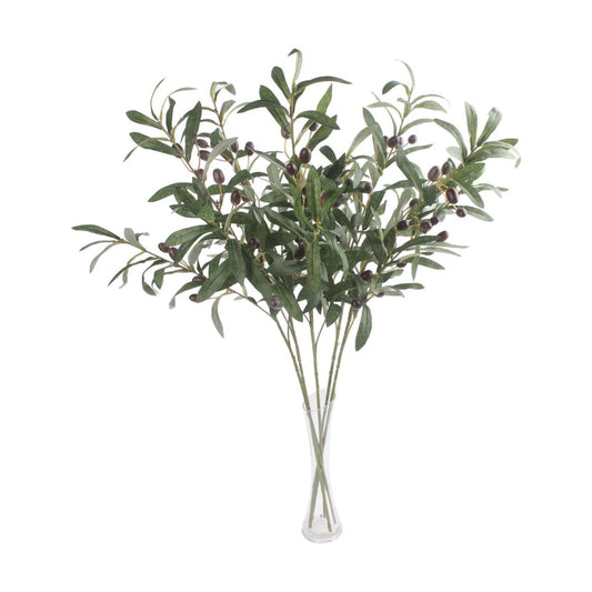 Artificial Olive Branch Stems / Green / 28 Inch / Set of 5
