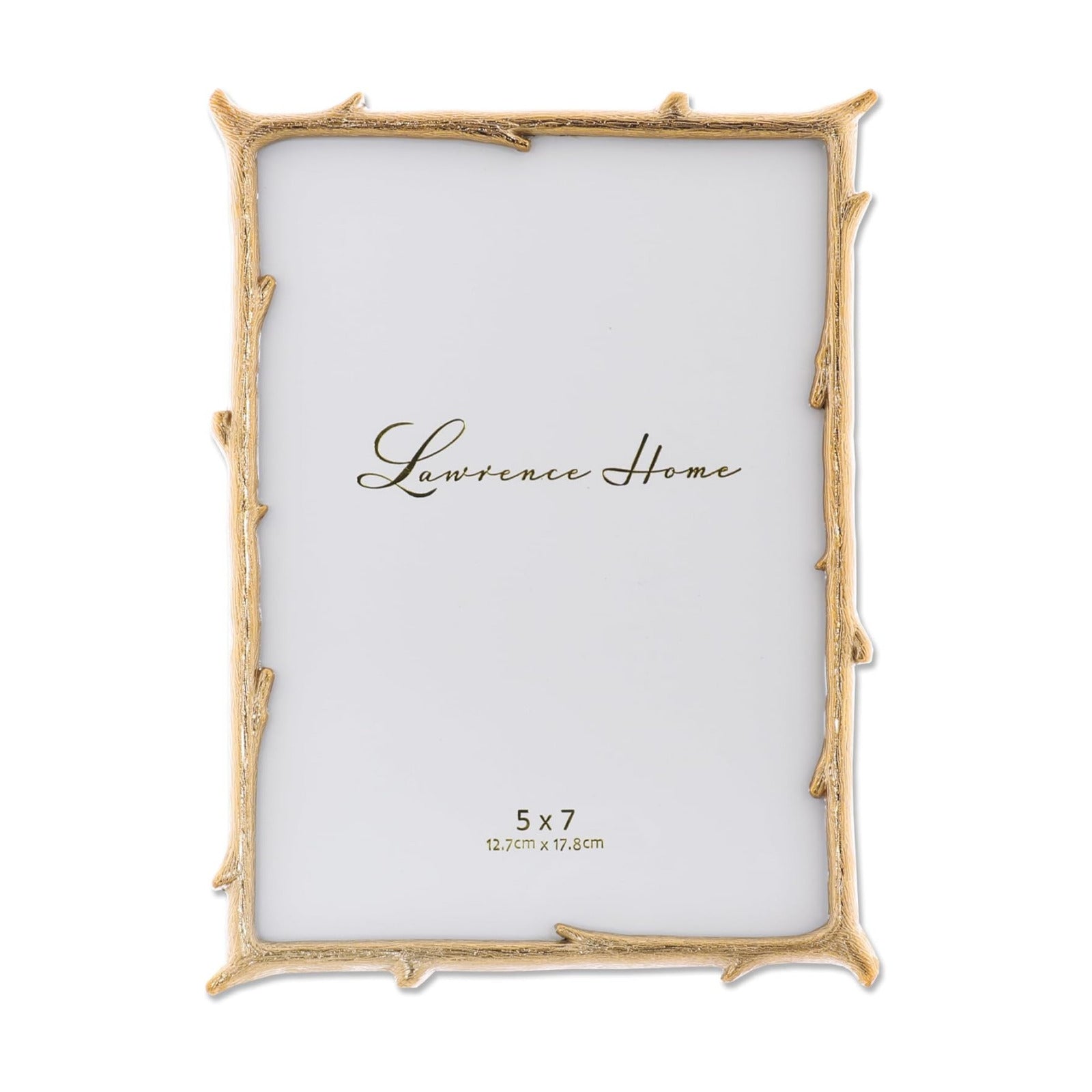 712557 Metal Natural Branch Design Picture Frame / Gold / 5 x 7