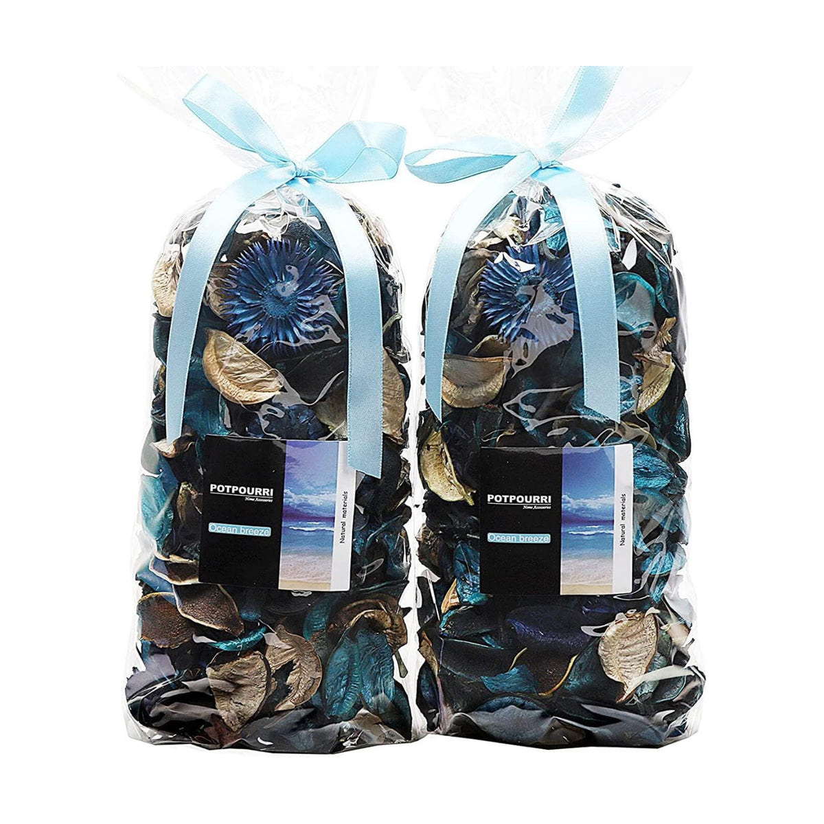 Summer Potpourri Bags,Ocean Breeze Scented Bowl Vase Filler, Blue,8.4 oz