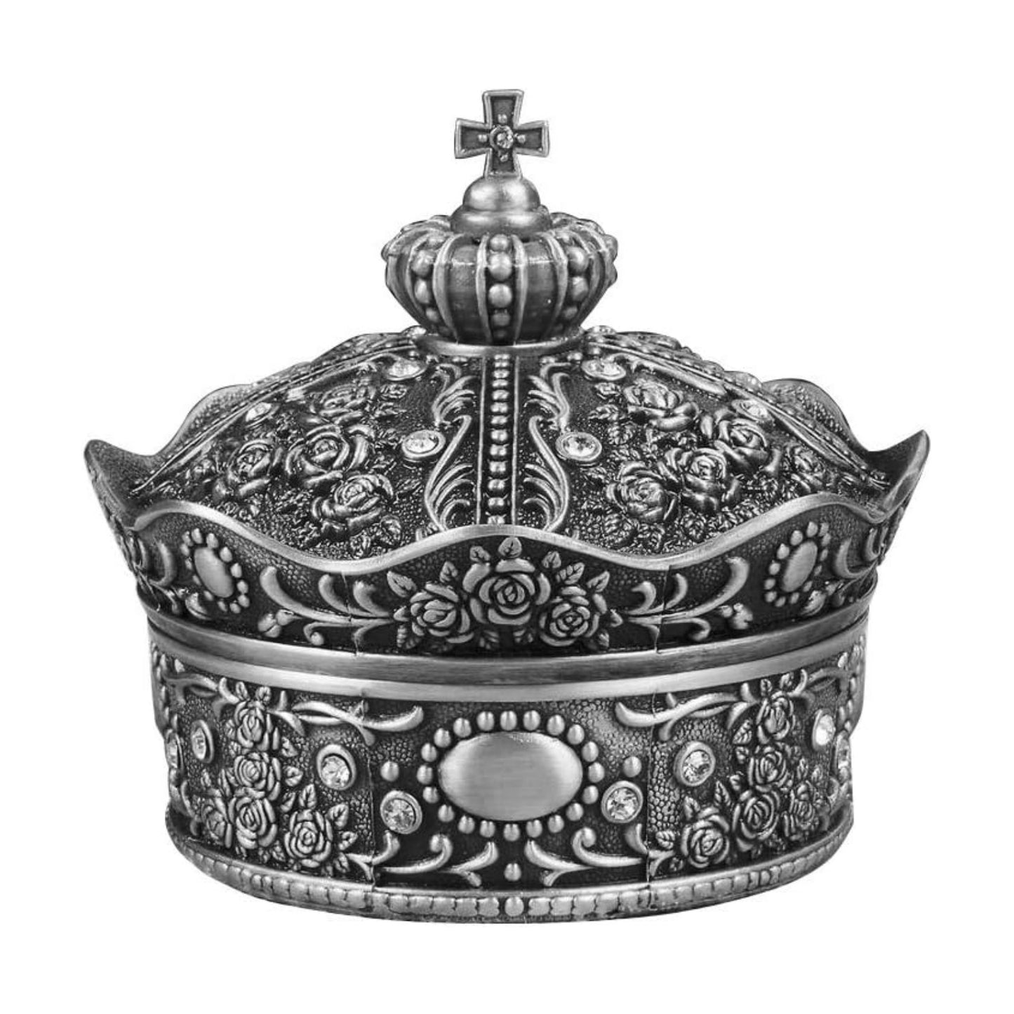 Creative Vintage Metal Alloy Design Jewelry Box Ring Trinket Case Christmas Birthday / Crown / Large