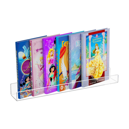 NIUBEE 24”Acrylic Floating Bookshelf for Kids Wall Bookshelves 1 Pack | Premium Acrylic 50% Thicker with Screwdriver
