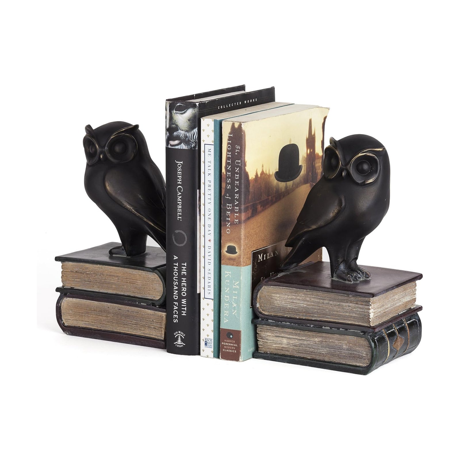 Decorative Rustic Bookshelf Decor Bookend Set for Heavy Books / Bronze / Set of 2