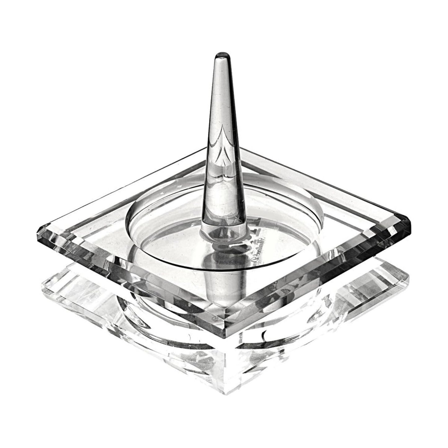 H&D Square Crystal Glass Ring Holder for Jewelry / Clear_square1