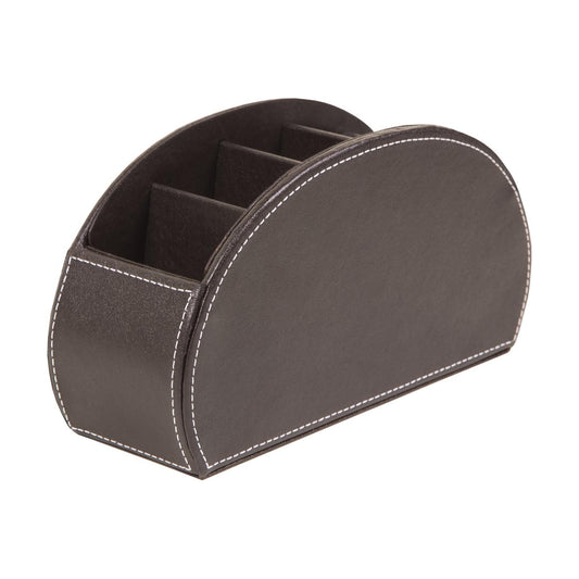Osco Faux Leather 5 Part Remote Organiser - Brown, BPURO1