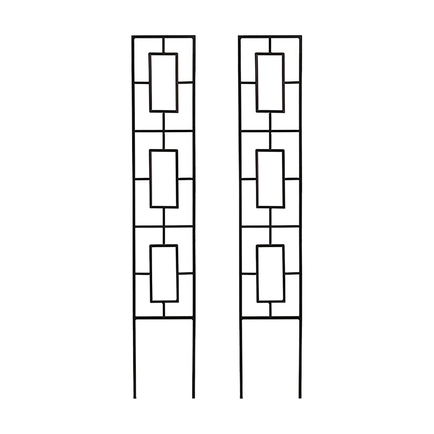 Panacea 84445 Contemporary Pot Trellises, Black, 46" H, Set of 2