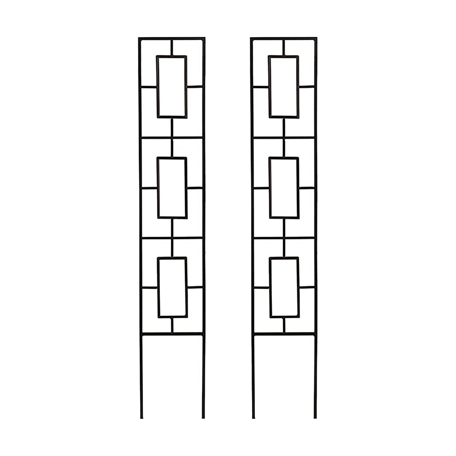 Panacea 84445 Contemporary Pot Trellises, Black, 46" H, Set of 2