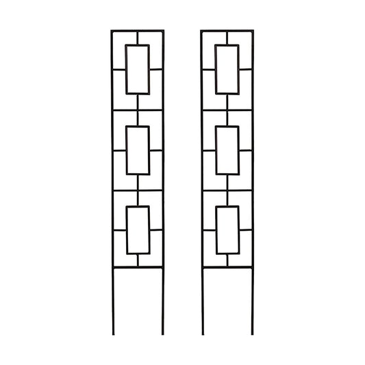 Panacea 84445 Contemporary Pot Trellises, Black, 46" H, Set of 2
