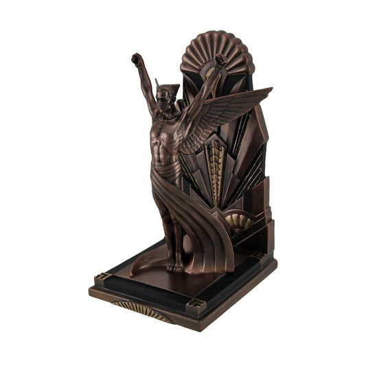The Winged Man Metallic Copper Finish Art Deco Single Bookend Statue