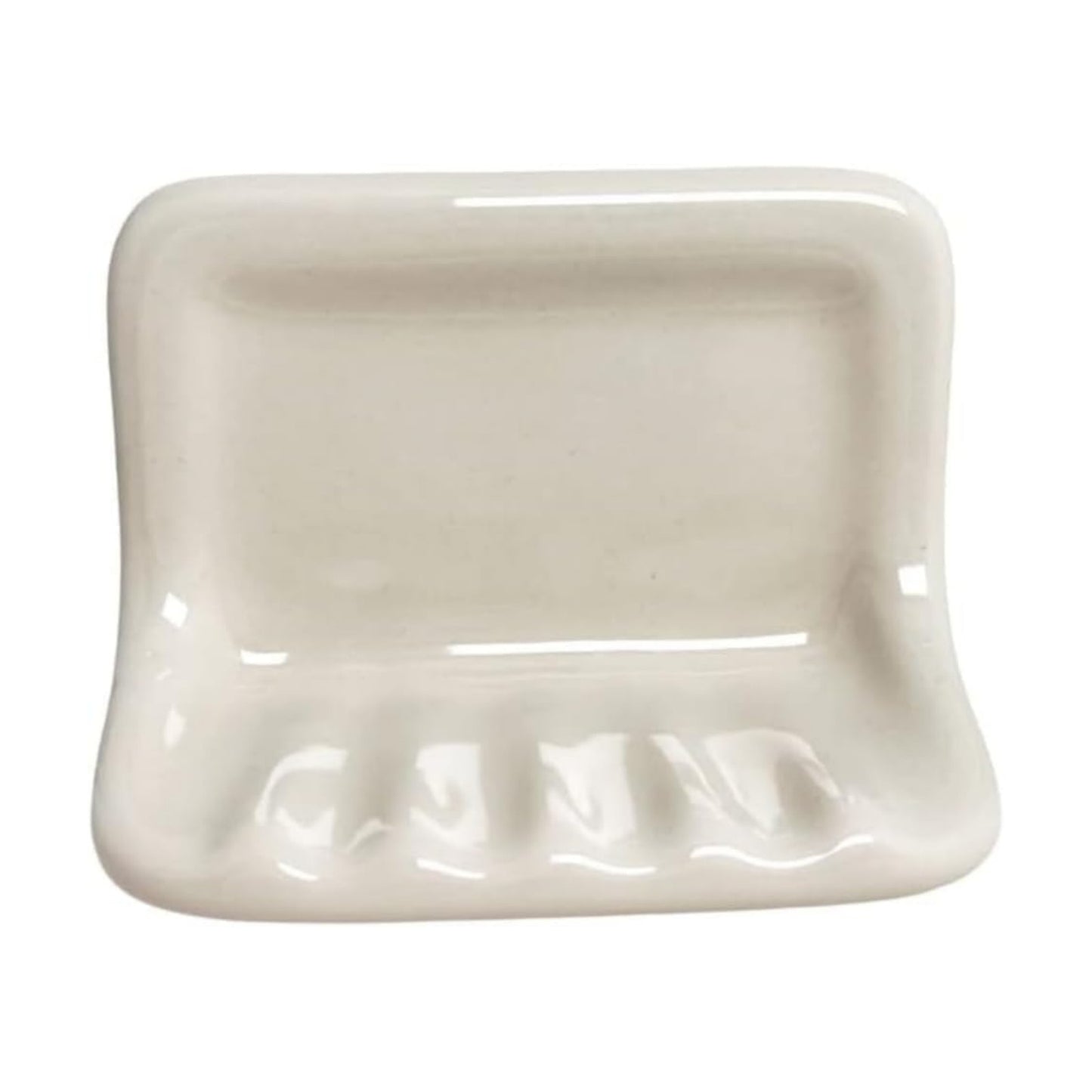 Bone Almond Ceramic Soap Dish Holder