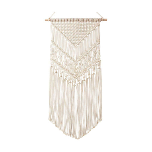 Macrame Wall Hanging Art Woven Boho Home Décor / Ivory