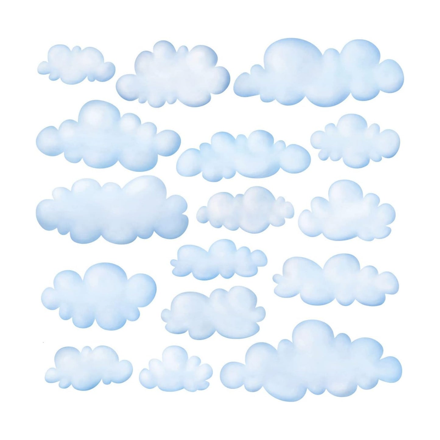 DS9-1702 Clouds Kids Wall Decals Wall Stickers Peel and Stick Removable Wall Stickers / Clouds M