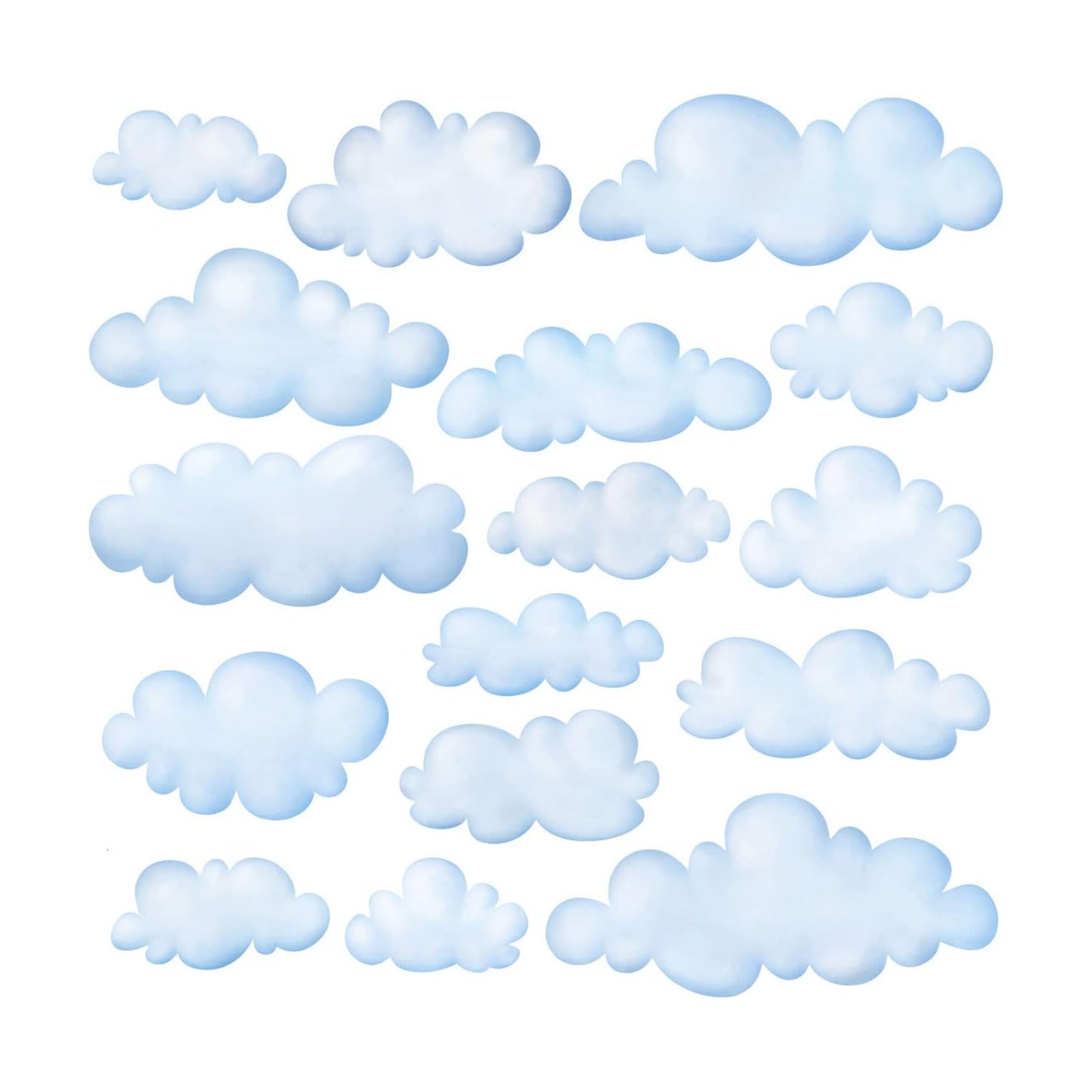 DS9-1702 Clouds Kids Wall Decals Wall Stickers Peel and Stick Removable Wall Stickers / Clouds M
