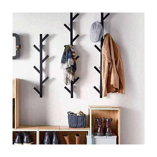 Coat Rack & Hat Rack - Modern Design - Wall Mounted - Stylish - (Black)