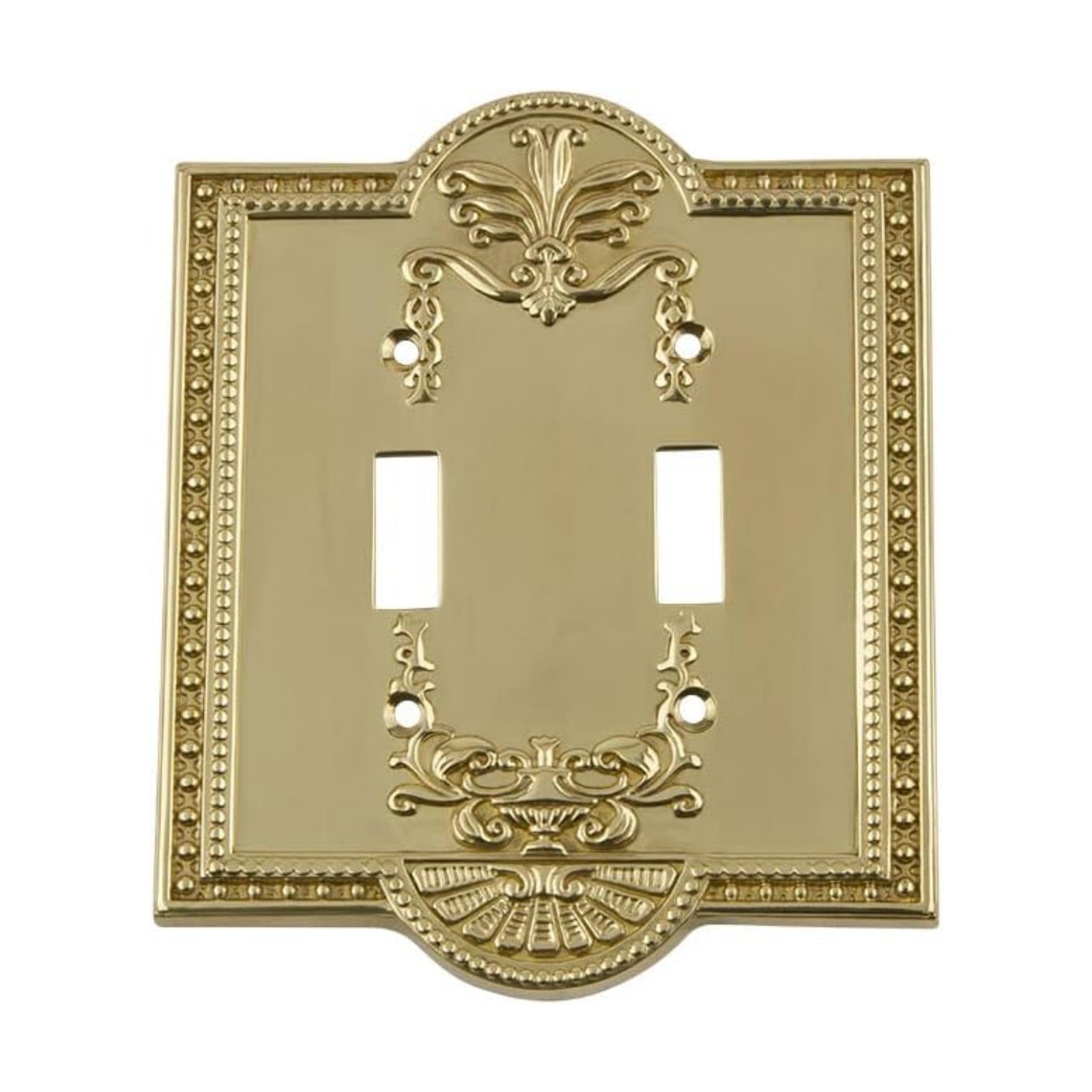 Nostalgic Warehouse Meadows Light Switch Cover Plate, Polished Brass