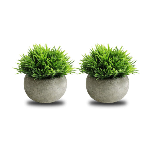 Small Fake Plants / Green / Set of 2