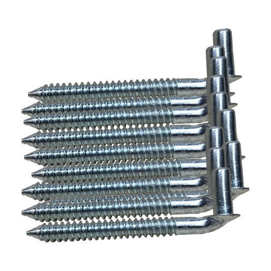 Chain Link 5/8 Lag Screw Gate Hinge Post Side Wood Bolt Hinge Zinc Plated Lot 10