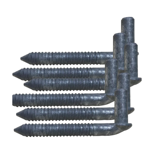 3/4 Chain Link Lag Screw Gate Hinge Post Side Wood Bolt Galvanized Steel Lot 6