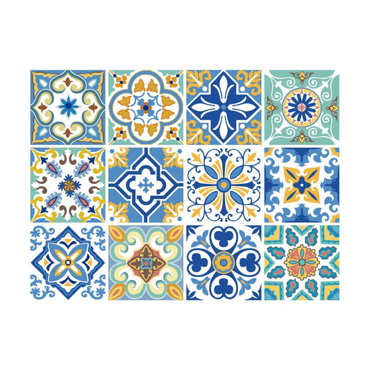 12 PC Pack Backsplash Tile Stickers / 6 x 6