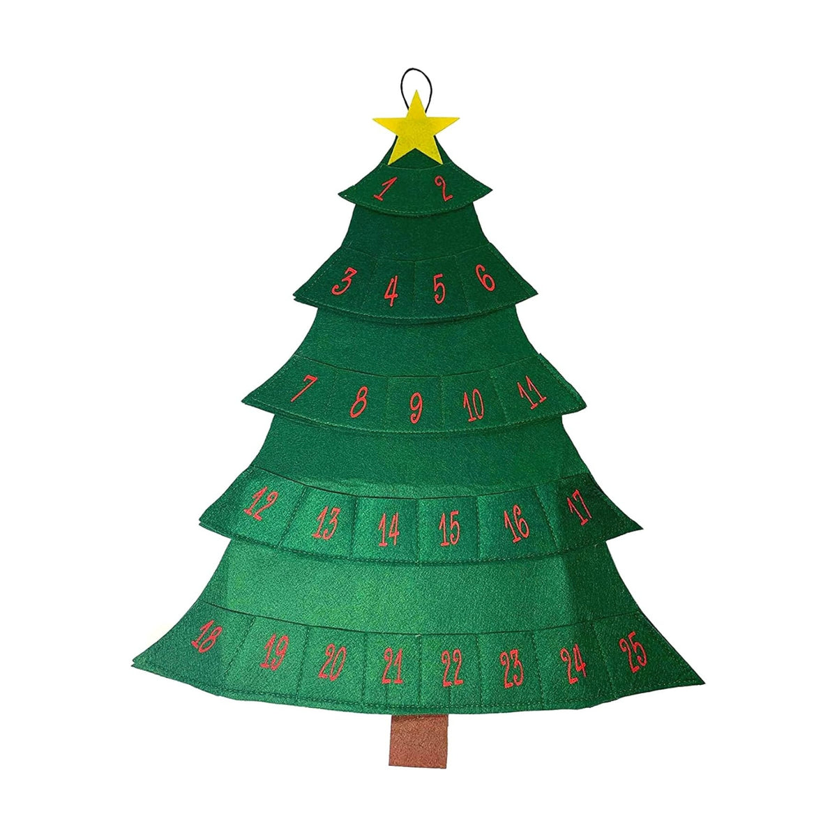 Midlee Christmas Tree Advent Calendar for Dogs (25" x 19")- Fabric Reusable Pet Countdown Calendar