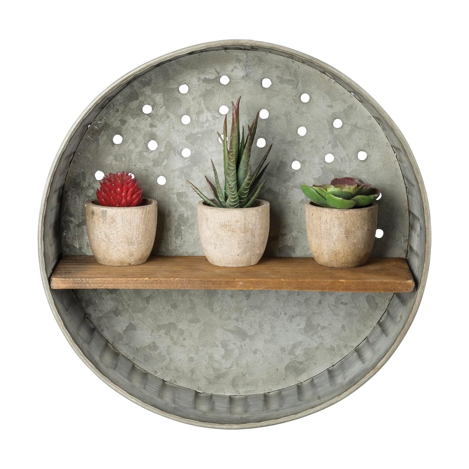 Metal and Wood / 38024 Distressed Wall Shelf