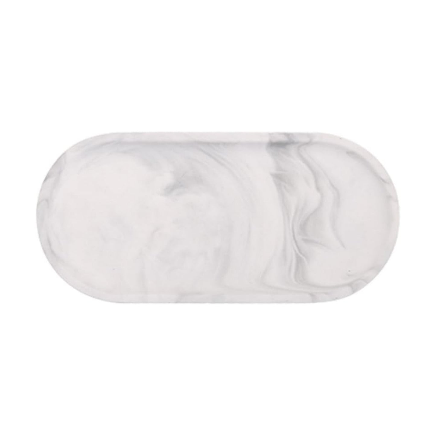 Chic Ceramic Marble Style Oval Dessert Plate Cake Plate Jewelry Dish Ring Dish Cosmetics / Simple