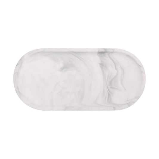 Chic Ceramic Marble Style Oval Dessert Plate Cake Plate Jewelry Dish Ring Dish Cosmetics / Simple
