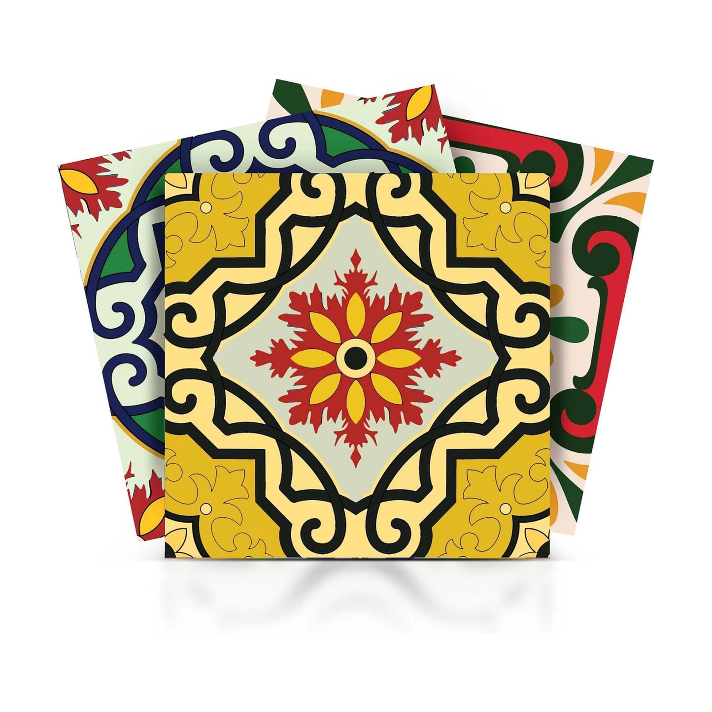 Tile Stickers 24 PC Set Authentic Traditional Talavera Tiles Stickersl Bathroom & Kitchen Tile