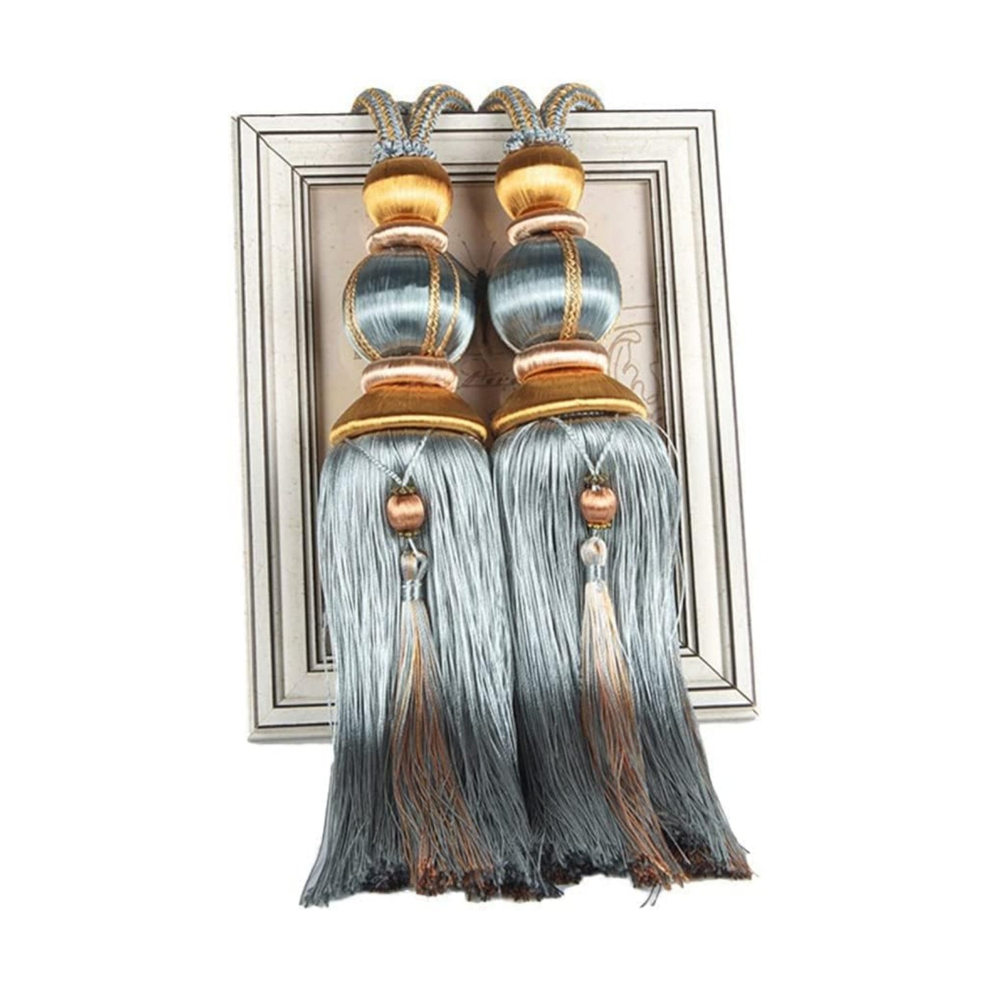 Paired Lantern Single Hanging Ball Tassels Curtains Buckle Sling Binding Lantern Tiebacks Handcrafted Braided Buckle