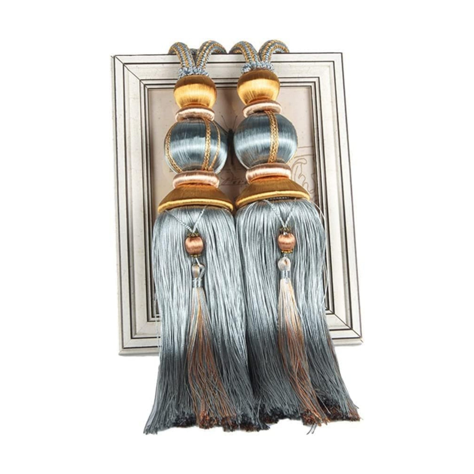 Paired Lantern Single Hanging Ball Tassels Curtains Buckle Sling Binding Lantern Tiebacks Handcrafted Braided Buckle