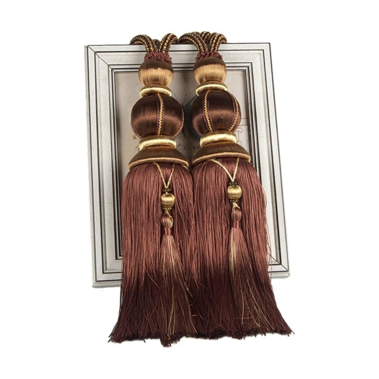 Paired Lantern Single Hanging Ball Tassels Curtains Buckle Sling Binding Lantern Tiebacks Handcrafted Braided Buckle
