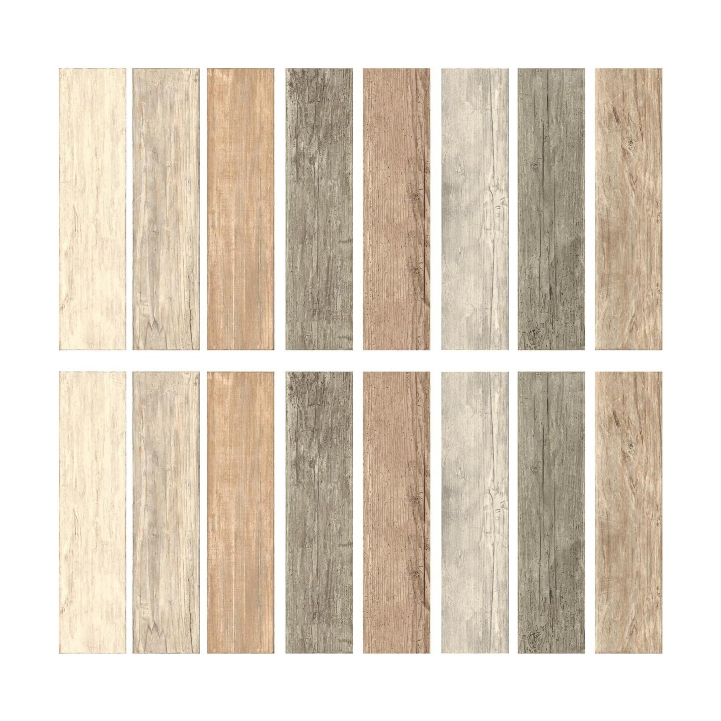 RMK3695GM Distressed Barn Wood Plank Peel and Stick Giant Wall Decals / 17.25 x 36.5