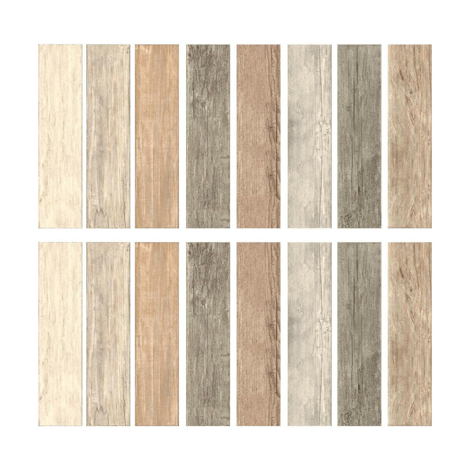 RMK3695GM Distressed Barn Wood Plank Peel and Stick Giant Wall Decals / 17.25 x 36.5