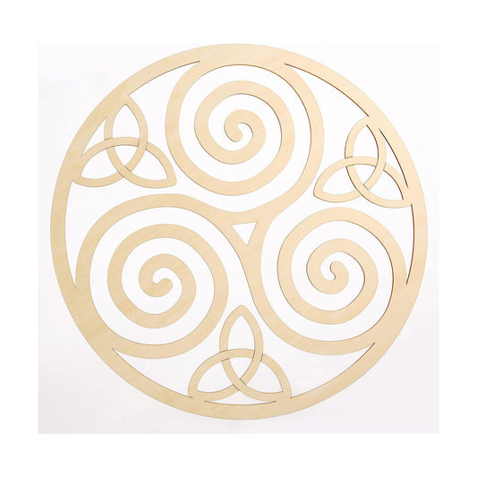 Fourth Level Mfg. Designs Triskele Knot Wooden Wall Art I Irish Symbols / Triskelion
