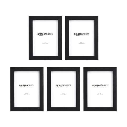 Rectangular Picture Frame Set / Black / 5 x 7