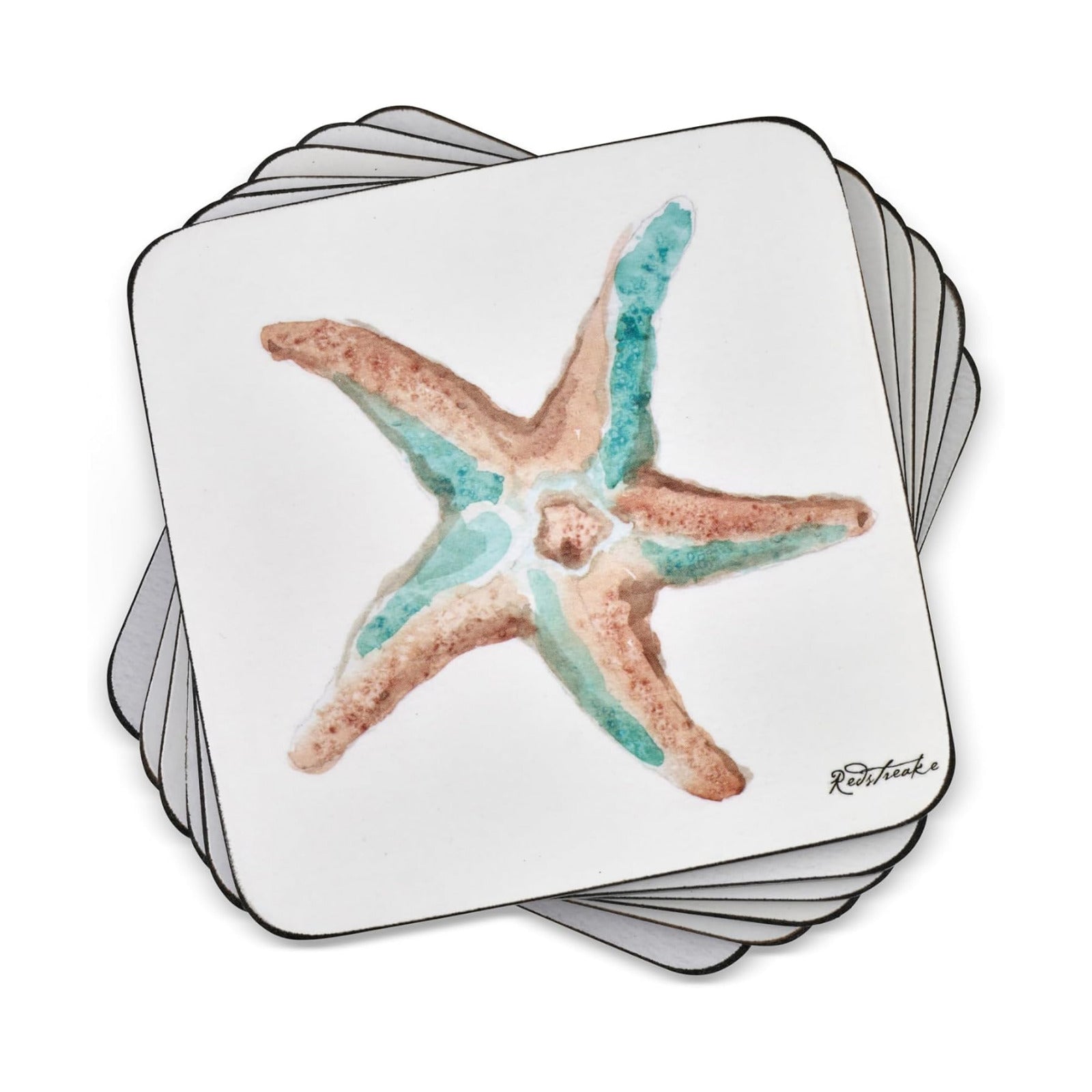 Coasters / Multi Color / One Size / Coastal Shore